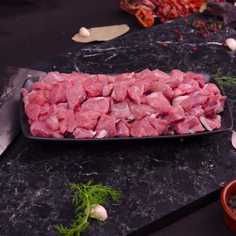 diced lamb